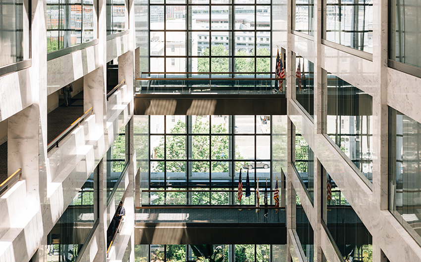 office building atrium